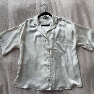 H&M Cream Button-Up Shirt